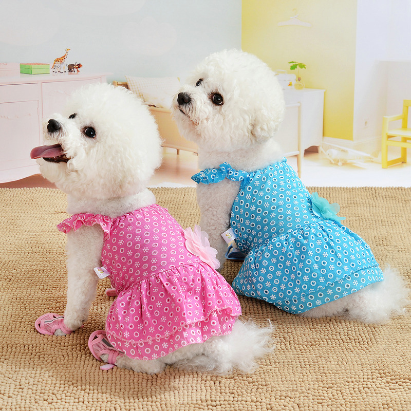 Summer Thin Spring And Summer Clothes Puppy Dog Lace Princess Skirt Teddy Bear Spring Clothes Small Dog Pet Clothing — image 2