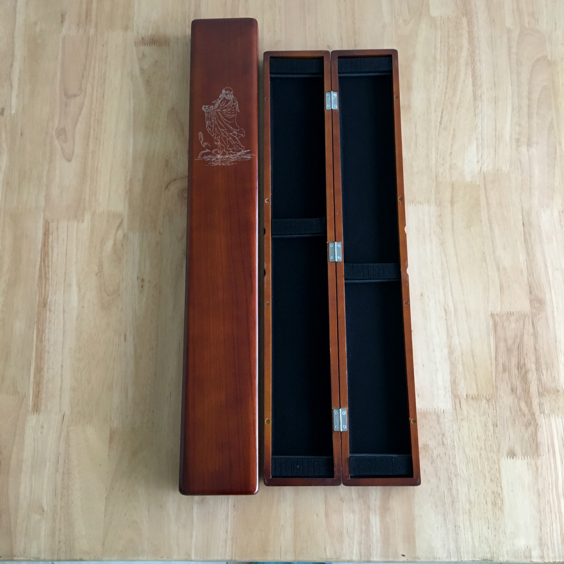 Caja flotante de madera de paulownia para accesorios de pesca — imagen 4