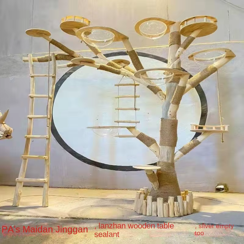 Arbol de Escalada para Gatos Pequeño Gran Familia Mejor Regalo Artesanal para Mascotas Árbol de Juego Interior Entrenamiento de Comportamiento — imagen 3