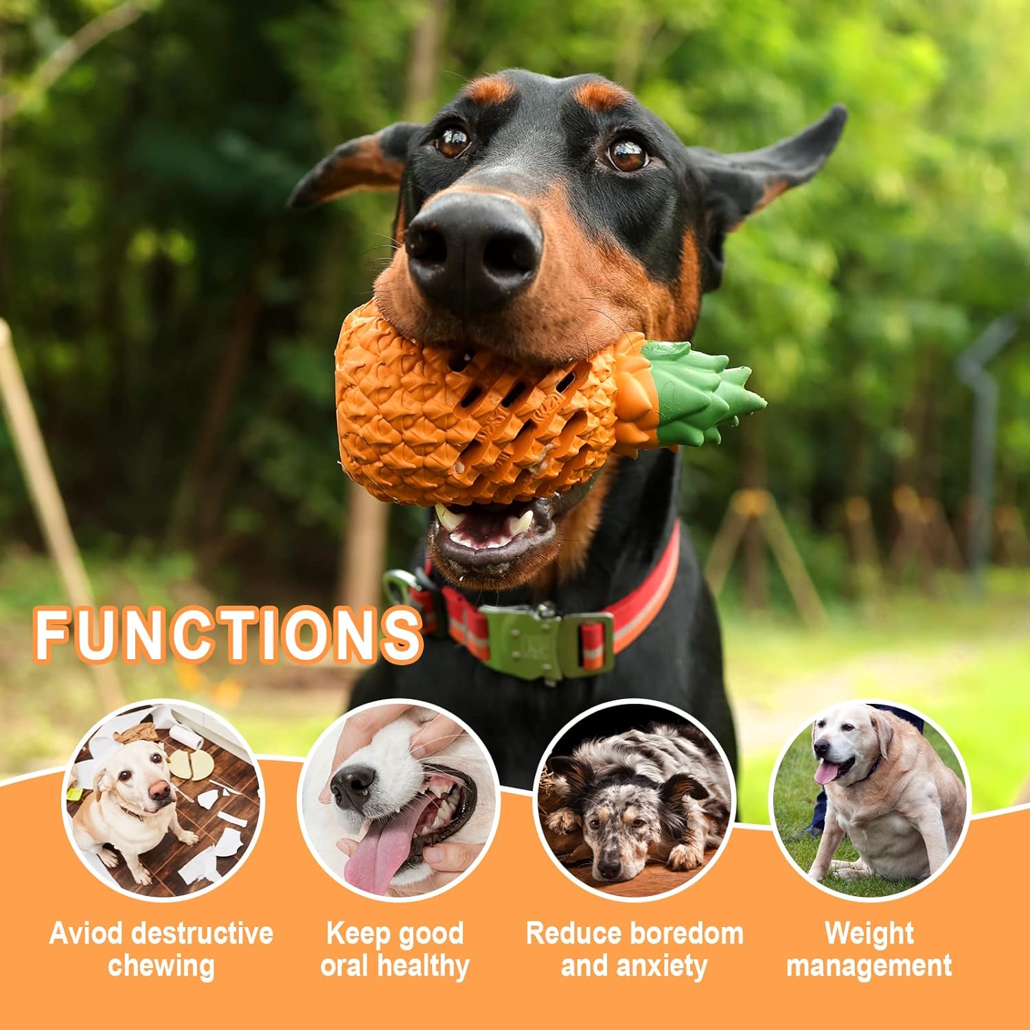 Dog Toys For Dogs Pineapple Dog Chew Toys For Aggressive Chewers Indestructible Dog Toys For Aggressive Chewers Dog Toys For Aggressive Chewers — image 3