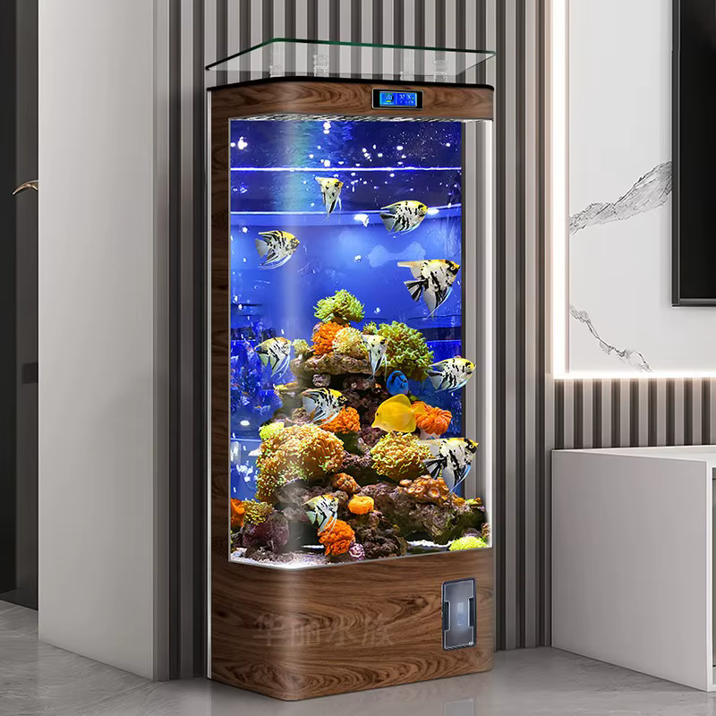 Household all-in-one machine Large fish tank Living room Vertical cabinet Intelligent ecological oxygen glass aquarium — image 2