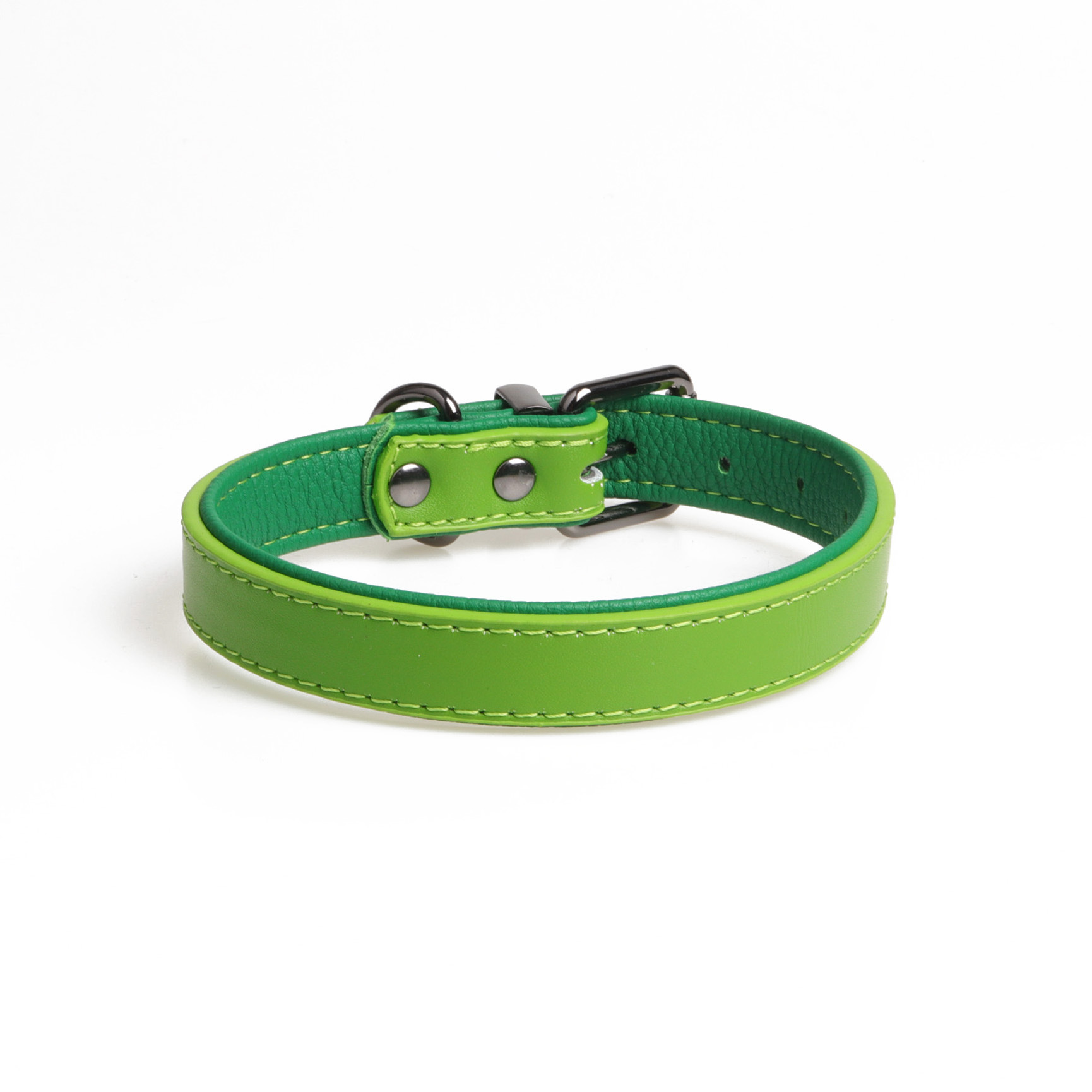 New High-Quality Leather Pet Collar Soft Double Leather Collar — image 12