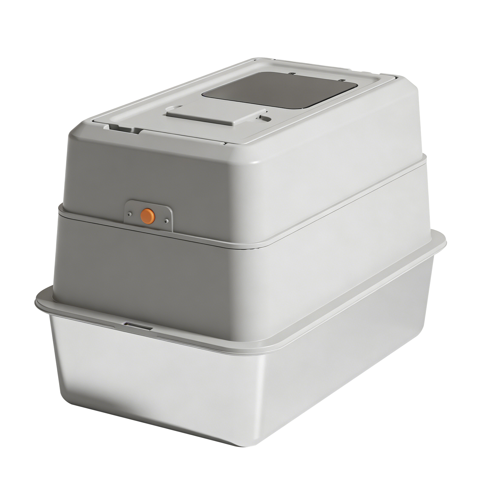 Fully Enclosed Stainless Steel Cat Litter Box — imagen 17