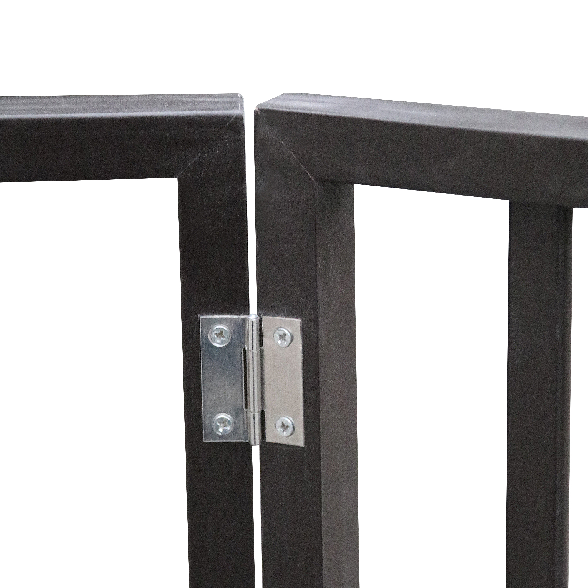 Puerta para Mascotas - Puerta de Perro para Pasillos, Escaleras o Hogar - Libre de Montaje, Plegable, Marrón Claro, Madera Curva — imagen 3