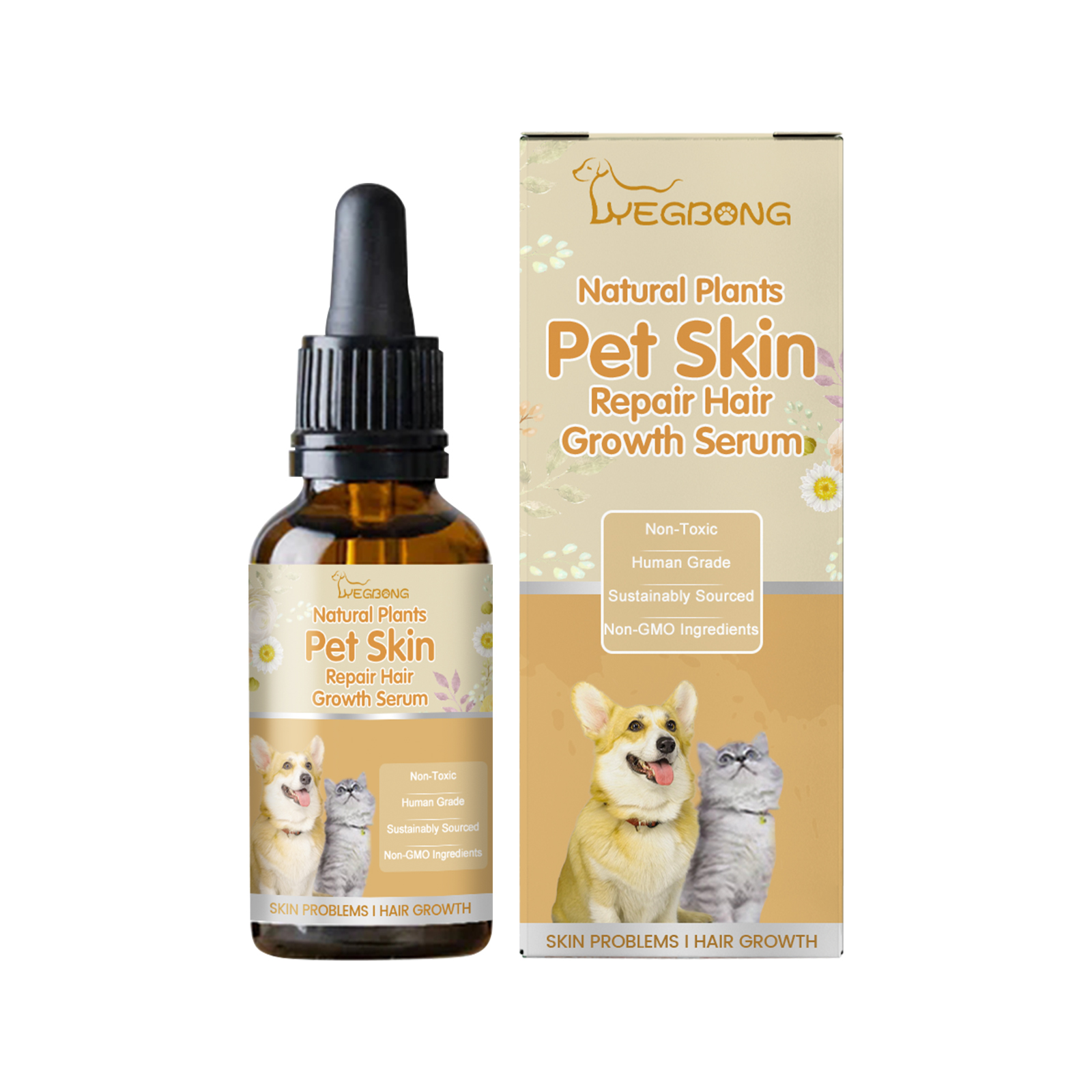 Yegbong Pet Skin Care Essence Cat And Dog Skin Hair Wound Cleaning And Moisturizing Care Essence — image 1