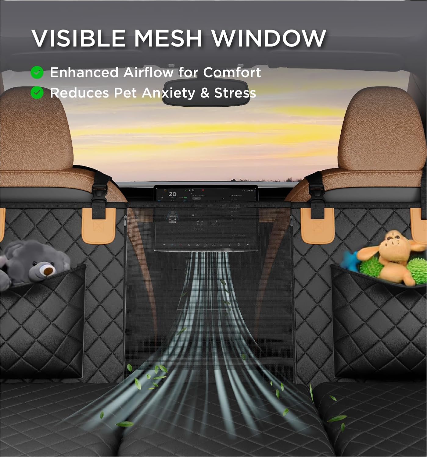Cubierta para Perro de Autos - Extensión de Asiento Trasero con Capa Dura y 8 Capas de Materiales Premium — imagen 15