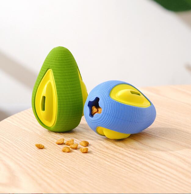 Dog Toys Molar Teeth Bite Resistant Cleaning Teeth Dog Leaking Balls Avocado Rubber Pet Dog Toys — image 4