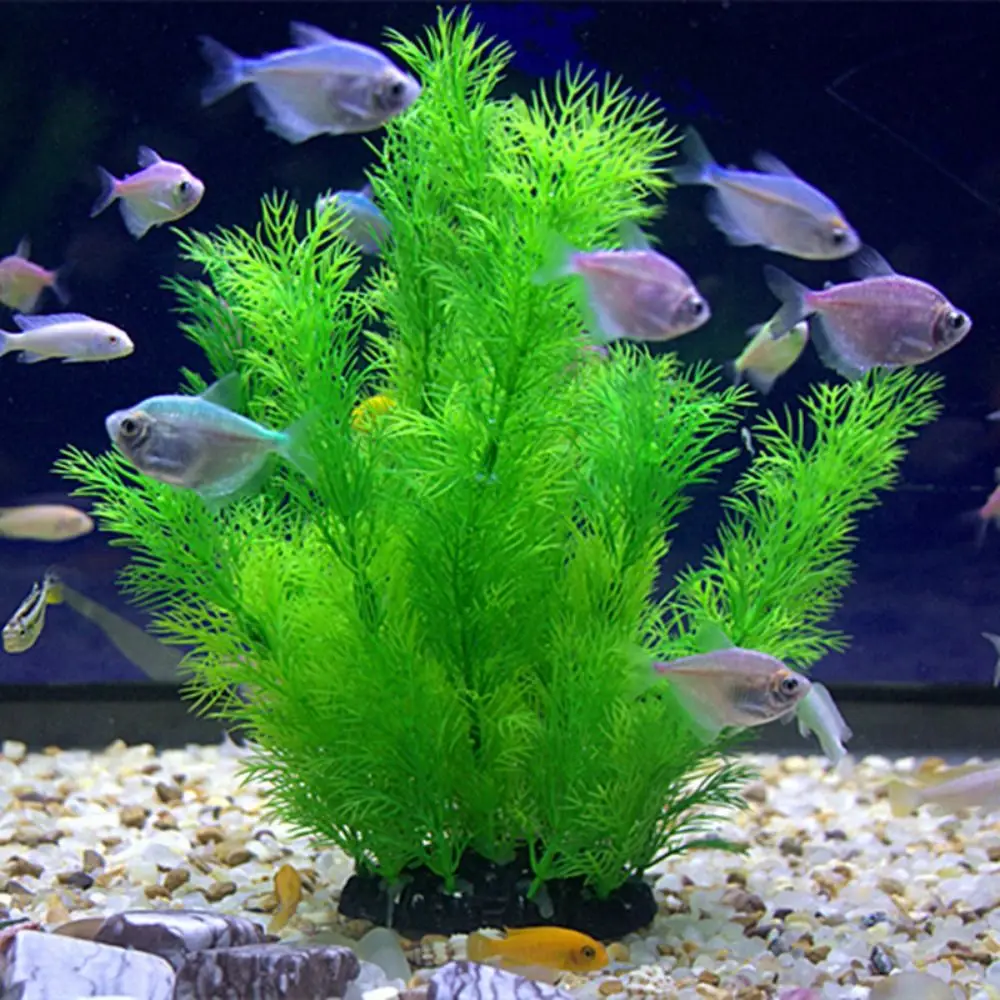 Ornamentos de Plantas de Acuario de Simulación Plástica, Plantas Artificiales, Hierba Acuática, Accesorios de Decoración para Tanques de Peces — imagen 1