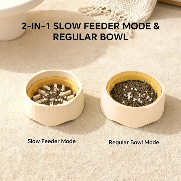 Bol de Alimento Lento Verde Dual-propósito: Cambiar Rápido y Lento Según el Hábito de Comida del Animal — imagen 3