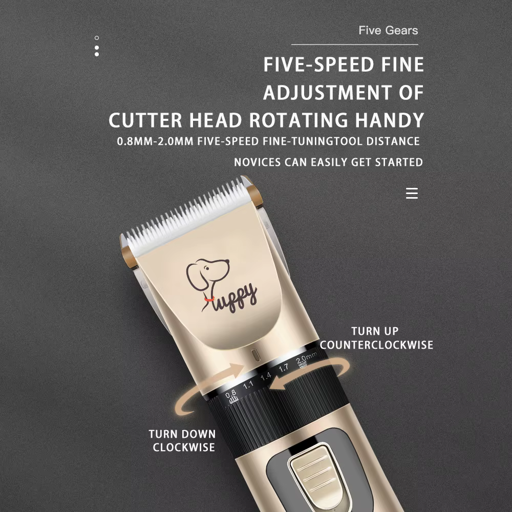 Dog Cat Clipper Hair Clippers Grooming Haircut Pet Shaver Full Set Pets Rechargeable Professional Cutter Shaver Cutting Machine — image 4