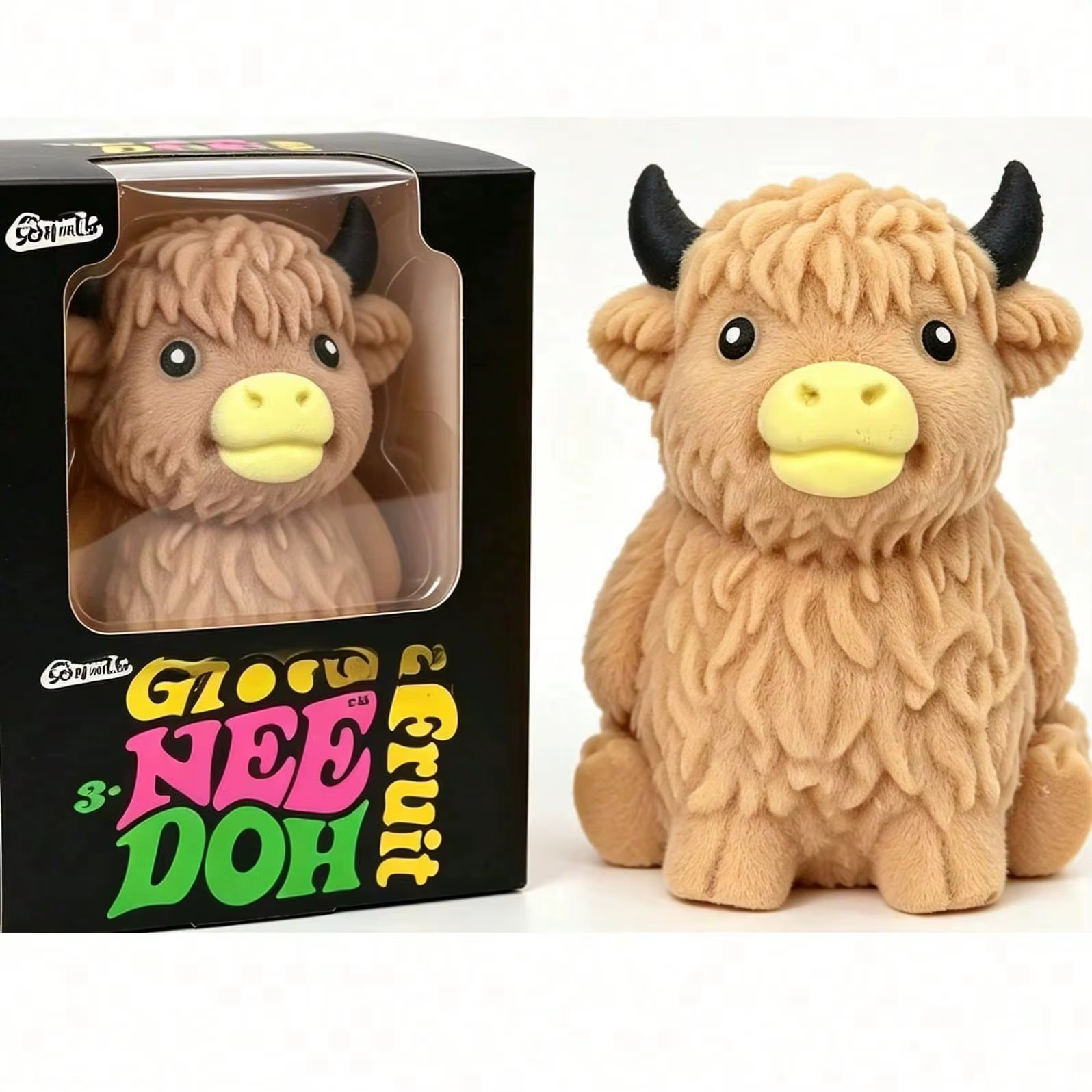 Scottish Highland Cow Squishy Slow Rebound Anxiety Relief Fidget Toy, Squishy Toys, Kid Toys, Juegos Para Niños, Cheese Squishy — image 1