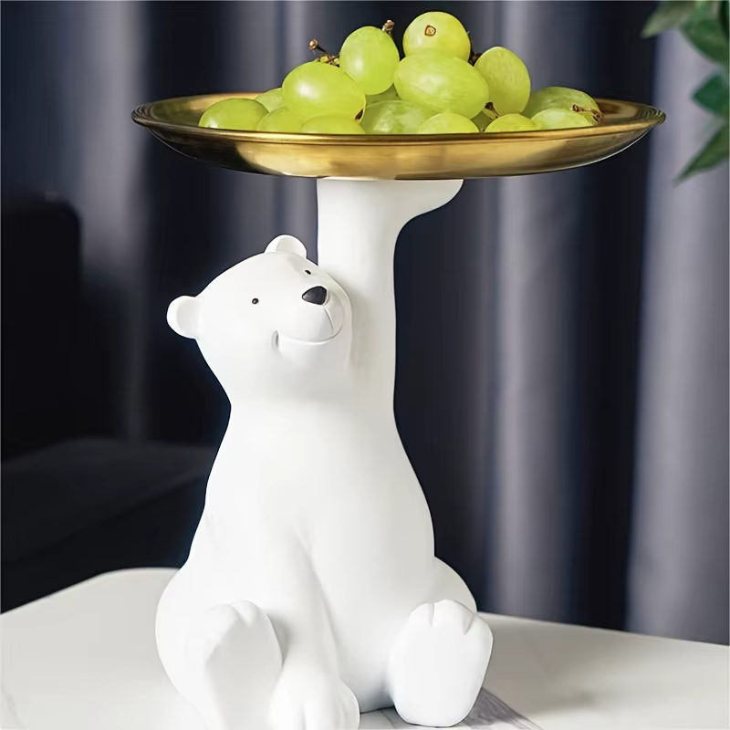 Creative Polar Bear Seated Position Tray Storage Accessories That Can Store Keys Decorations for Friends Birthday Gifts — image 2