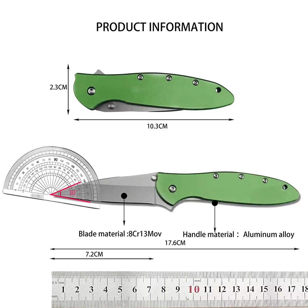 Ks1660 Ken Onion Leek Assisted Flipper Knife 3" Bead Blast Plain Blade Outdoor Camping Hunting Survival EDC Pocket Knife — image 7
