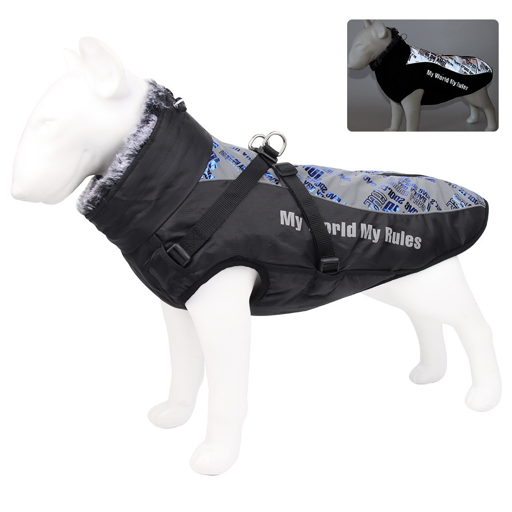 Ropa para Mascotas Grande Caliente Reflectante Chaquetas de Perro Ropa de Algodón para Mascotas — imagen 5