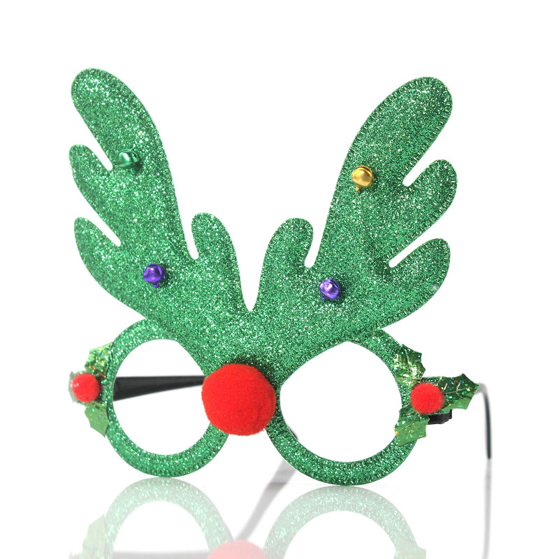 Christmas Glasses Christmas Party Decorative Articles Deer Horn Owl Red Nosed Christmas Ornament — image 7