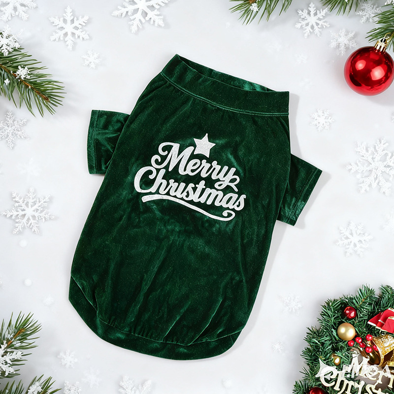 Christmas pet clothes autumn and winter two foot vest New Year's small medium and large dog clothes — image 7