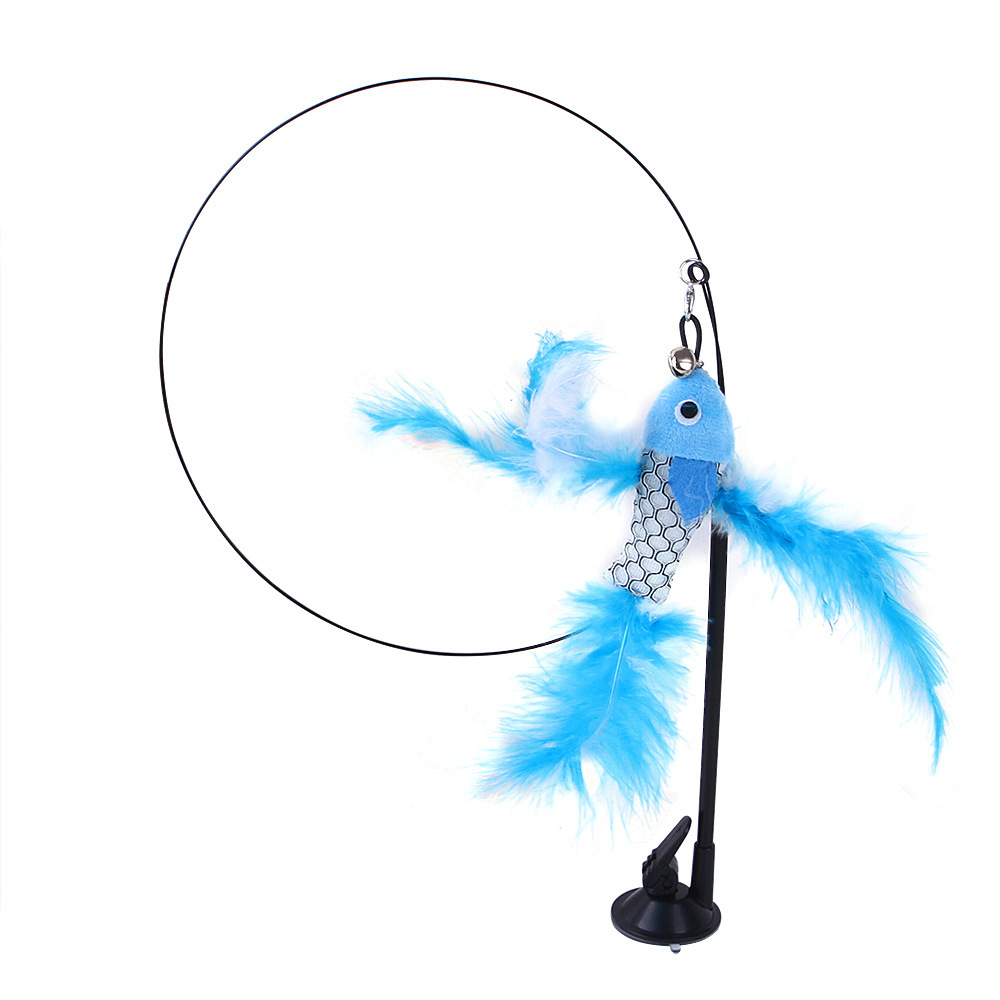 Palito de juguete para gatos con sujeción por cable de acero, intercambiable y con varias cabezas — imagen 6