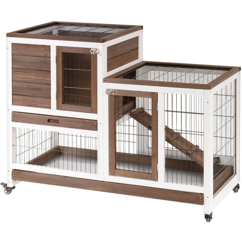 Caja de Conejo en Madera con Ruedas para Cangrejos — imagen 2