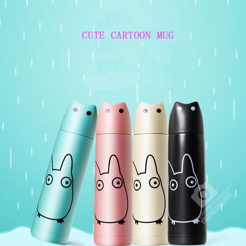 Taza de Termos con Gatos Cartunistas, 500ml, Acero Inoxidable Portátil para Amantes — imagen 2