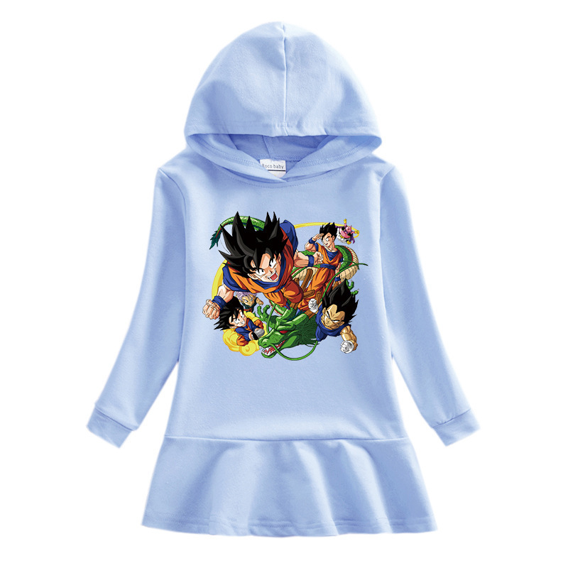 Girls' butterfly hooded sweatshirt dress — image 4