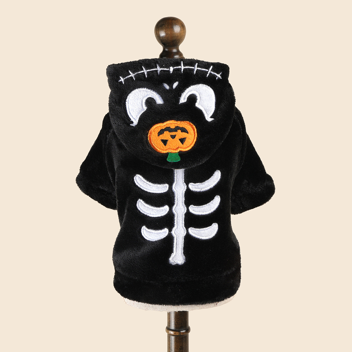 Halloween Pet Clothes Skull Skeleton Ghost Hoodie for Small Dogs and Cats Autumn Winter Festival Outfit — image 6