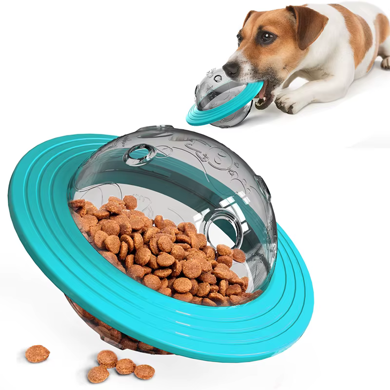 Dog Flying Saucer Toys Chew Leaking Slow Food Feeder — image 1
