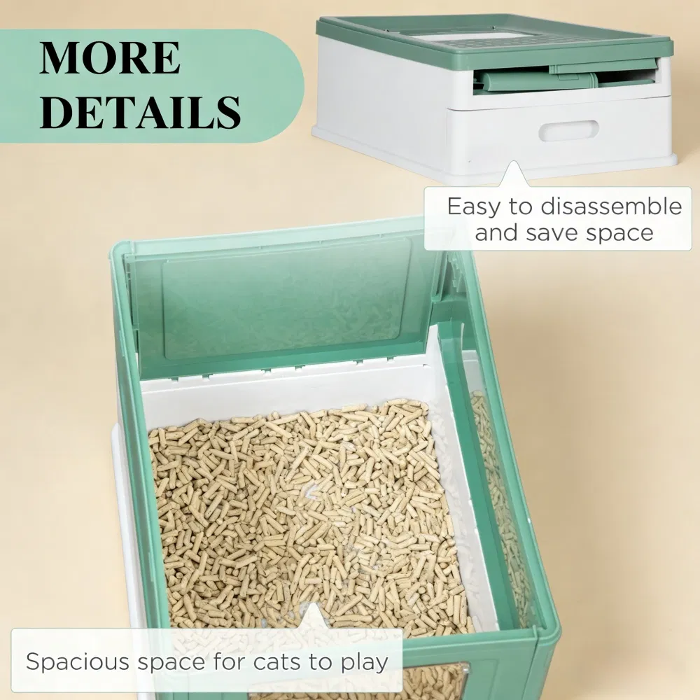 Stainless Steel Enclosed Litter Box for Cats — image 4
