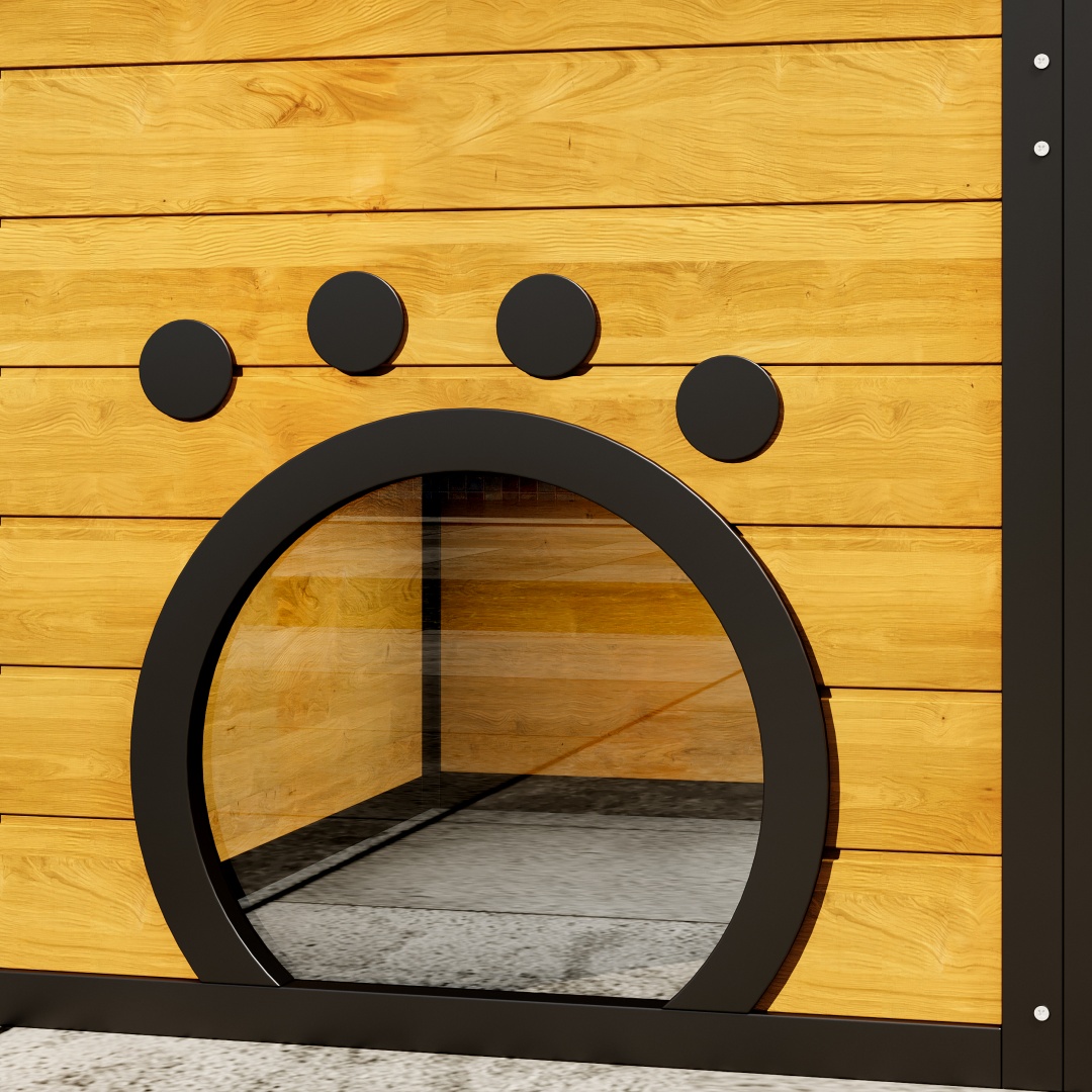 GO Large Cat Catio 4 Tiers Cat Enclosure For Outdoor, Cat House Weatherproof Attached To Window For Multiple Cats With Platforms And Resting Rooms, Brown — image 2
