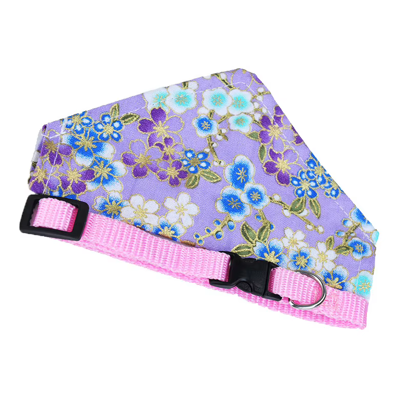 Pawstrip 6 Patterns Pet Dog Bandana Adjustable Small Dog Collar Scarf Soft Cotton Linen Cat Collar XS-XL — image 3