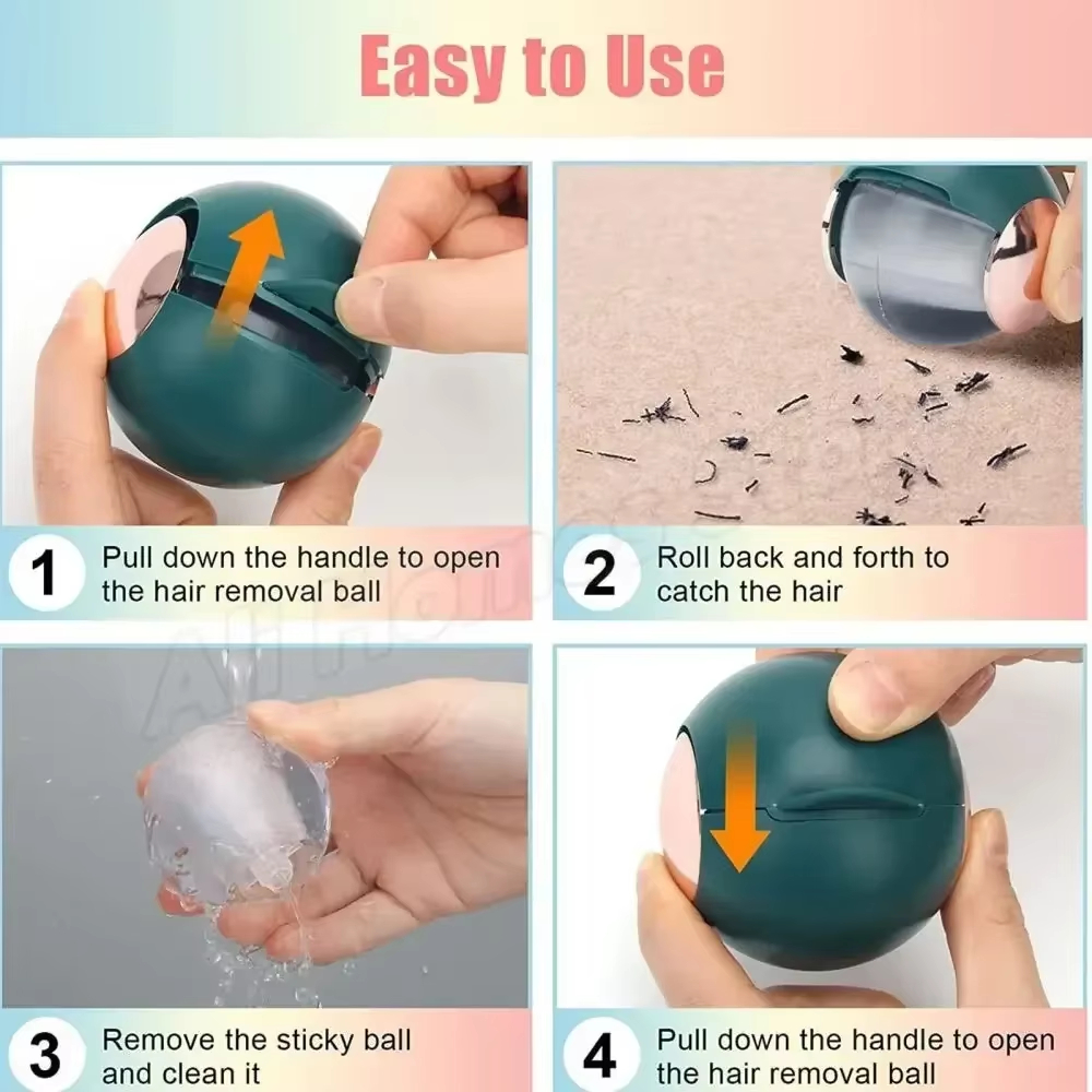 Reusable Lint Roller Sticky Ball Cleaner Pet Hair Remover For Clothes Washable Gel Roller Portable Travel Hair Catchers Suctions — image 2