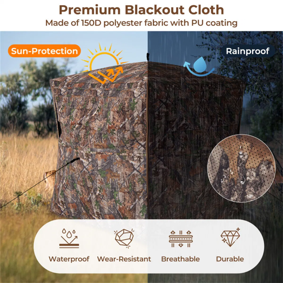 Outdoor hunting tent one-way transparent — image 2