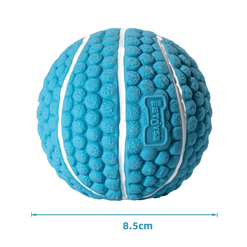 Latex brown blue basketball throw interactive grinding teeth to relieve boredom and retrieve dog toys — image 7