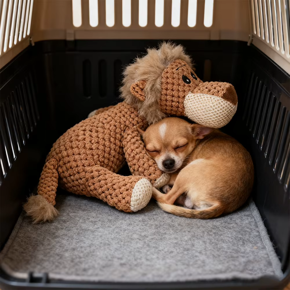 Large Dog Plush Toy Squeak Fleece Durable Chewable Cute Soft Molar Chew for Teething Small Dogs Pet Cartoon Puppy Chew Squeak — image 5