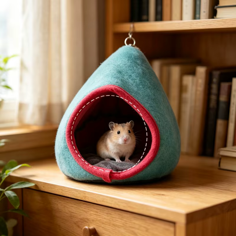 Hanging Hammock for Small Pets Cozy Nest Bed for Hamsters Guinea Pigs & Chinchillas Washable Cage Accessory for Sleep & Play — image 3