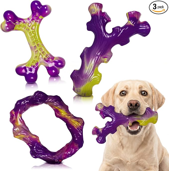 3-Pack Tough Dog Chew Toys For Aggressive Chewers Durable Interactive Toys For Medium Large Dogs — image 1