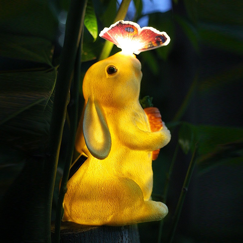 Solar waterproof and luminous rabbit light courtyard — image 2