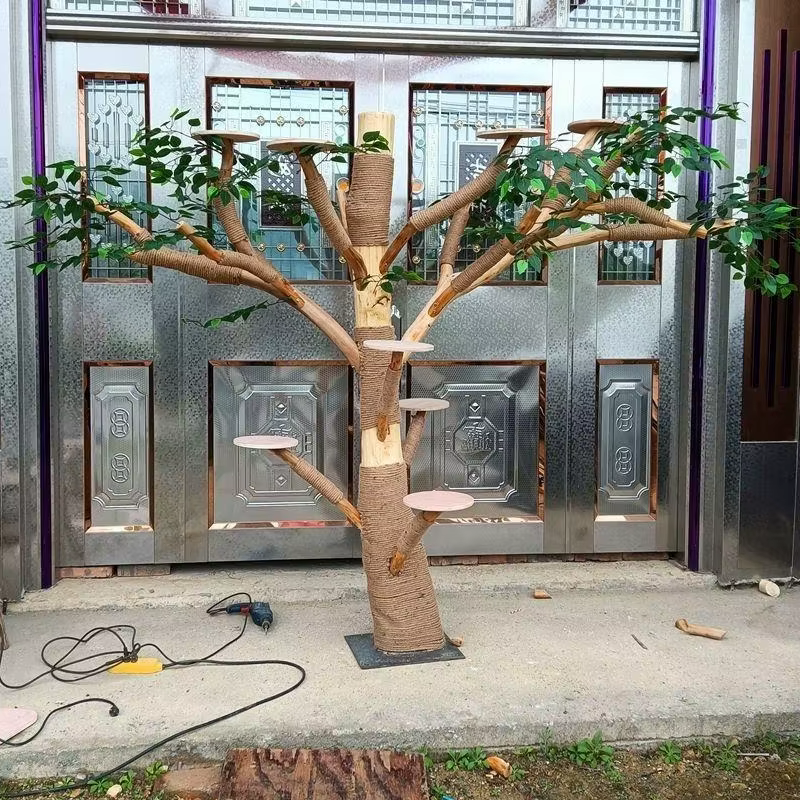 Arbol de Escalada para Gatos Pequeño Gran Familia Mejor Regalo Artesanal para Mascotas Árbol de Juego Interior Entrenamiento de Comportamiento — imagen 4