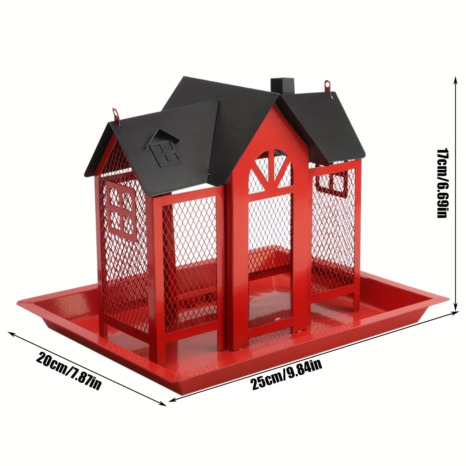 Wild bird feeder, used for outdoor hanging, large capacity bird nest metal mesh wild bird feeder — image 2