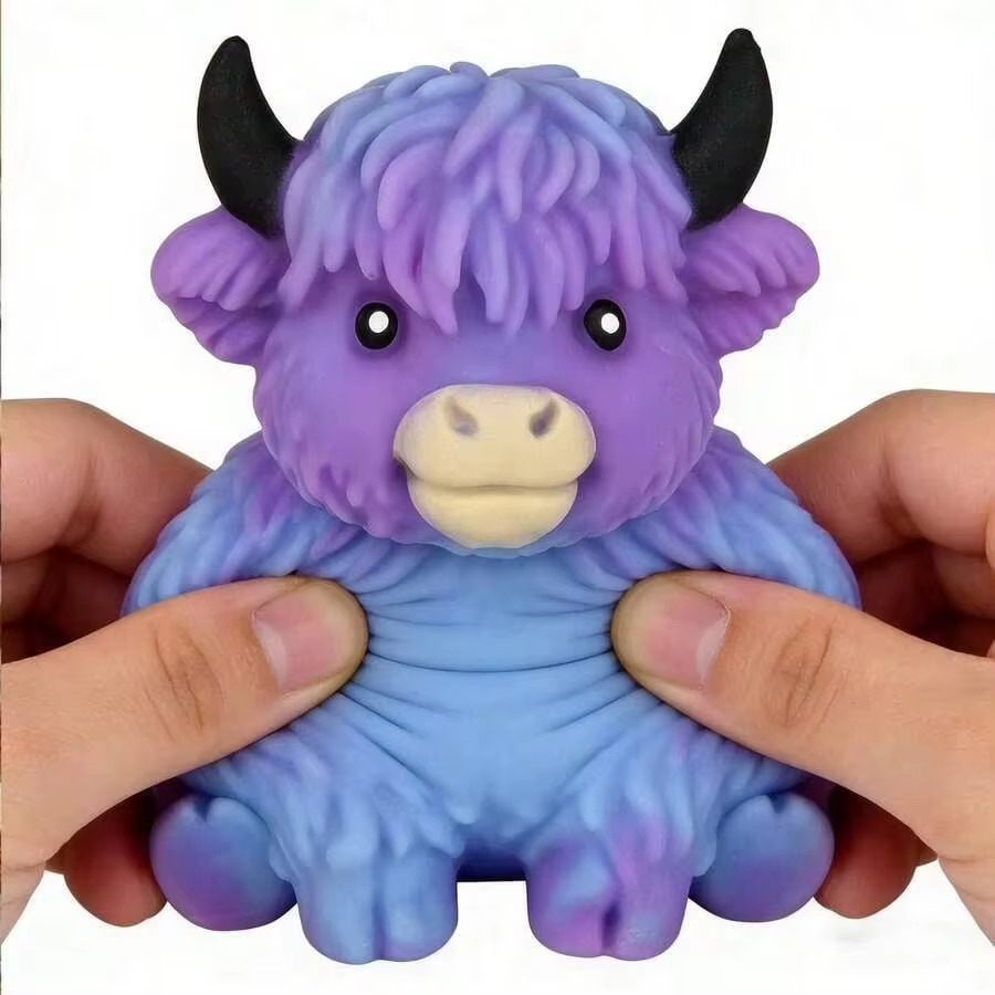 Scottish Highland Cow Squishy Slow Rebound Anxiety Relief Fidget Toy, Squishy Toys, Kid Toys, Juegos Para Niños, Cheese Squishy — image 5