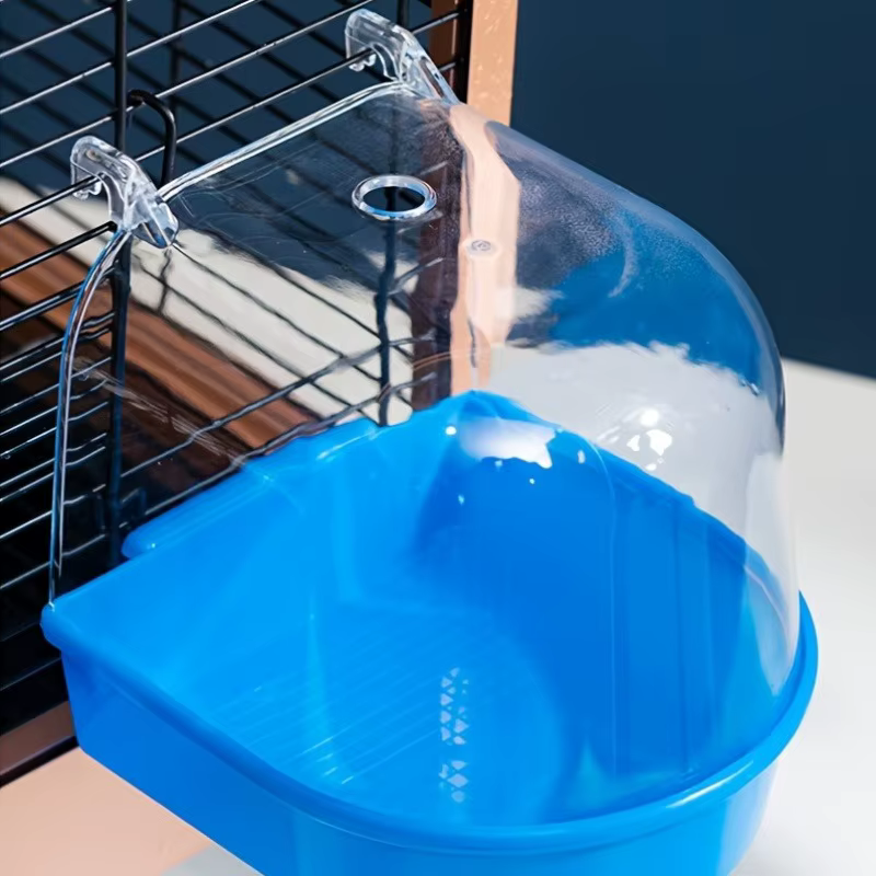 Baño de Aves Transparente - Ducha Impermeable para Loros, Amorosos y Cururos con Manija Fácil de Agarrar — imagen 4