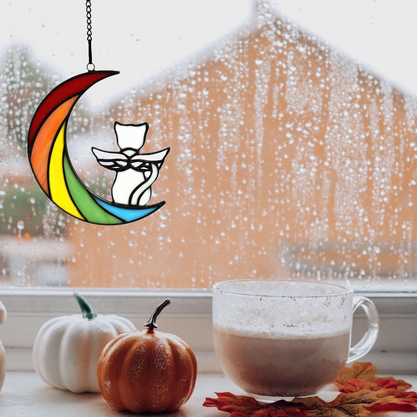 Cat enthusiast commemorative gift cute cat acrylic flat home window wall outdoor decoration pendant — image 6