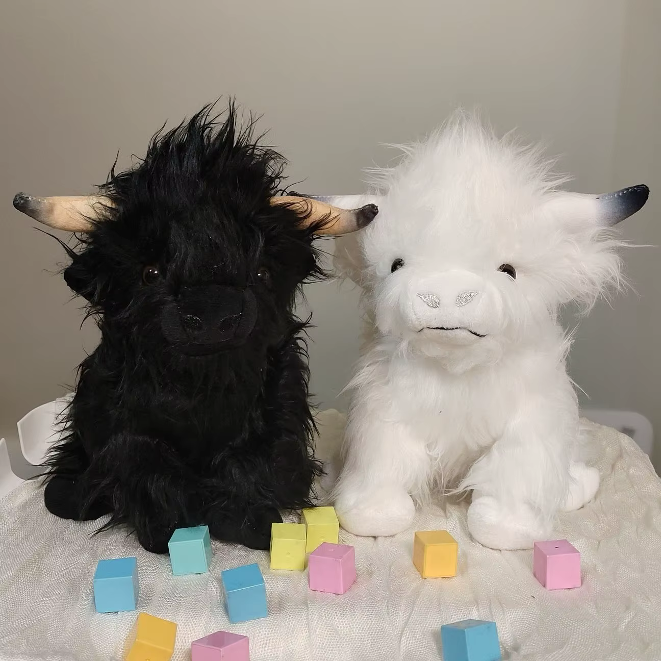 Highland Cow Plush Toy Funny Joy Realistic Stuffed Animal with Long Fluffy Hair Soft Cuddly for Kids Children & Boys Gift — image 4