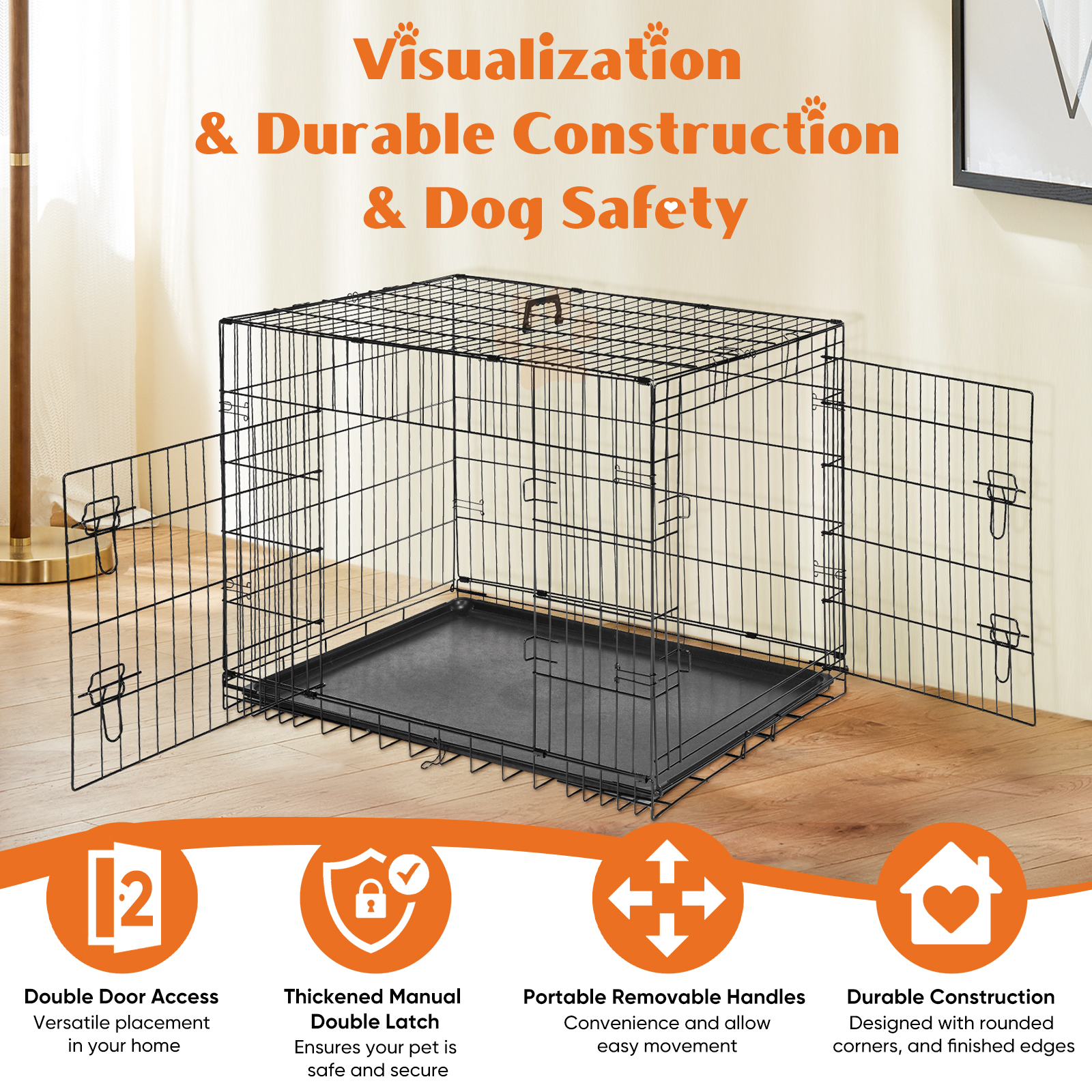 Jaula para Perros con Dos Puertas — imagen 10