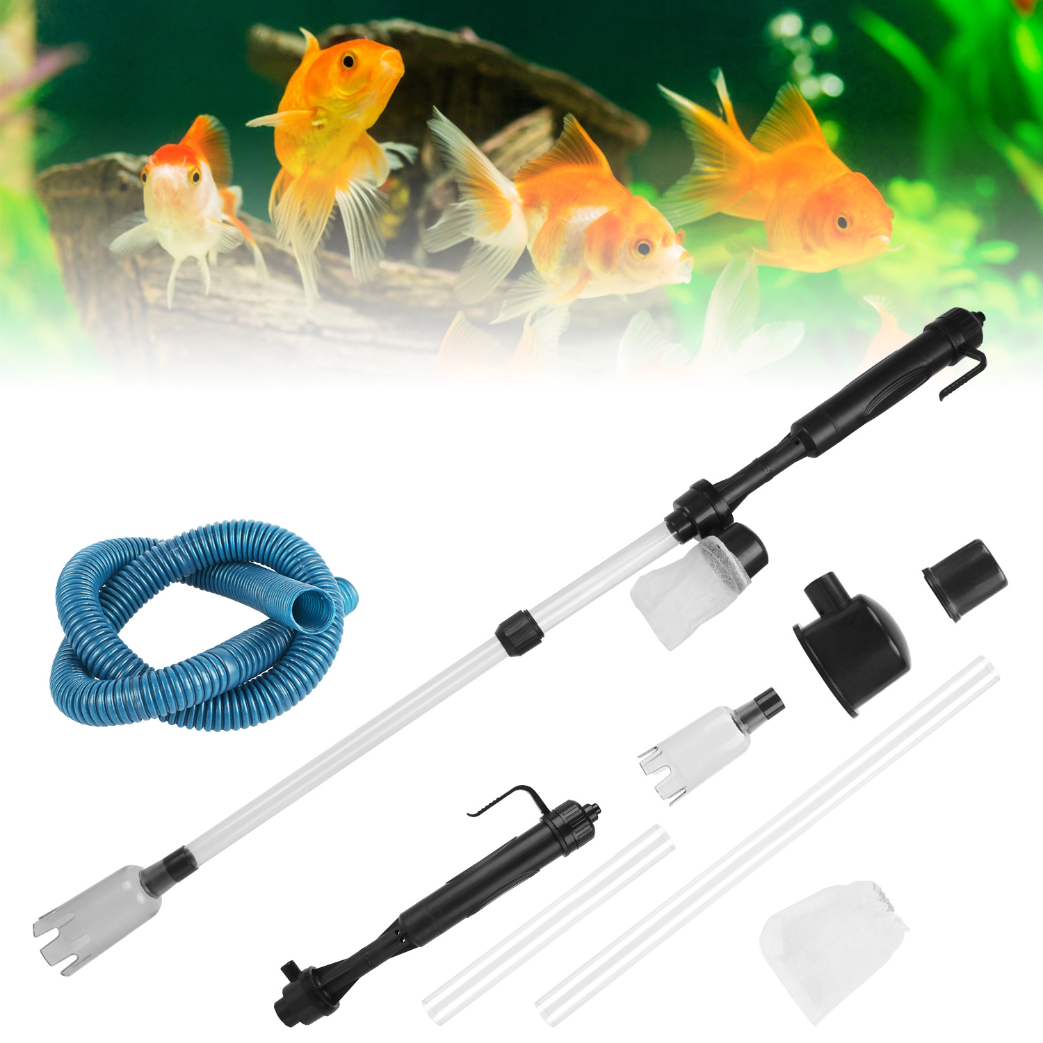 Battery-Operated Aquarium Vacuum Gravel Cleaner For Fish Tank — image 1