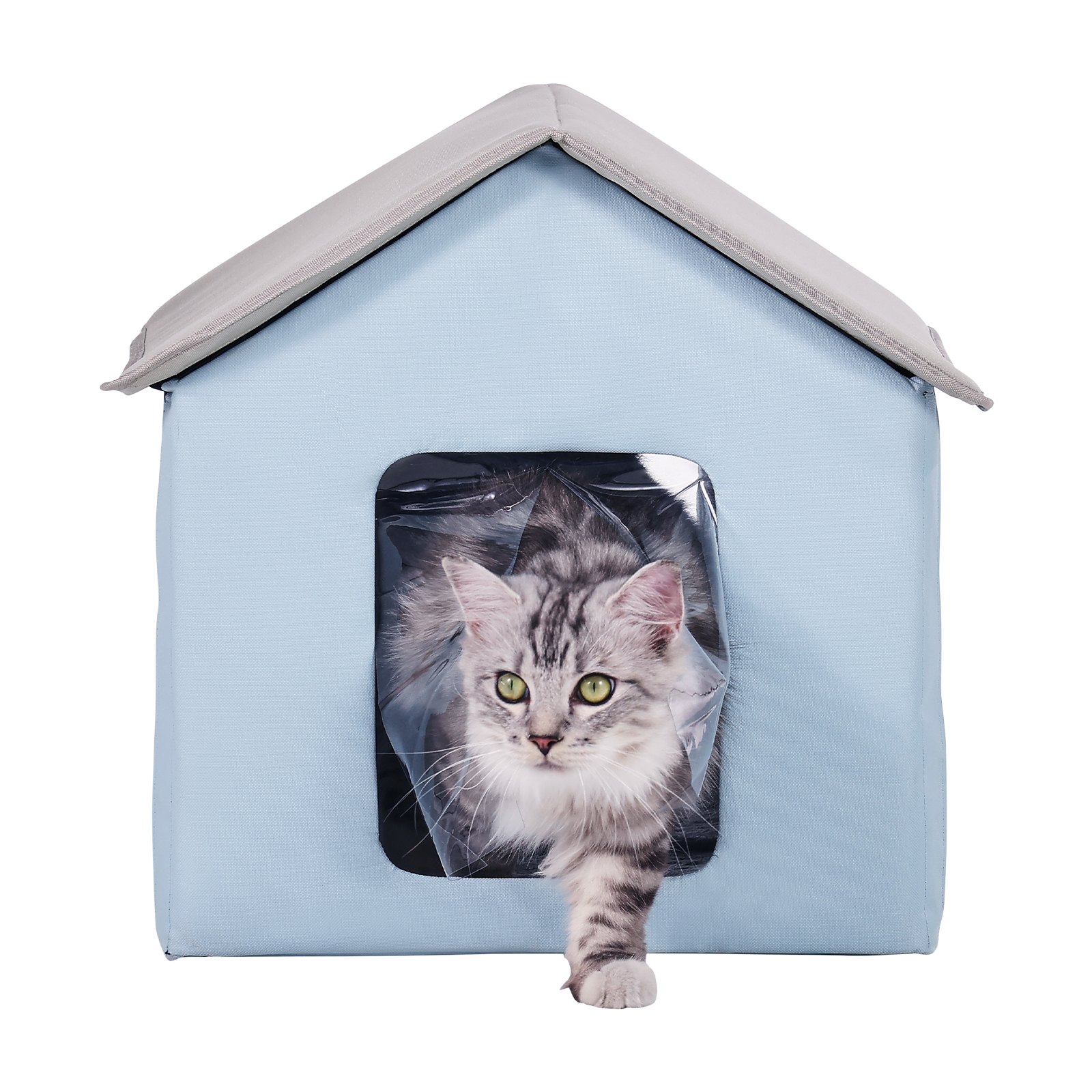 Casa Caliente para Gatos VEVOR Plegable con Plancha Calor Azul Pequeña — imagen 3