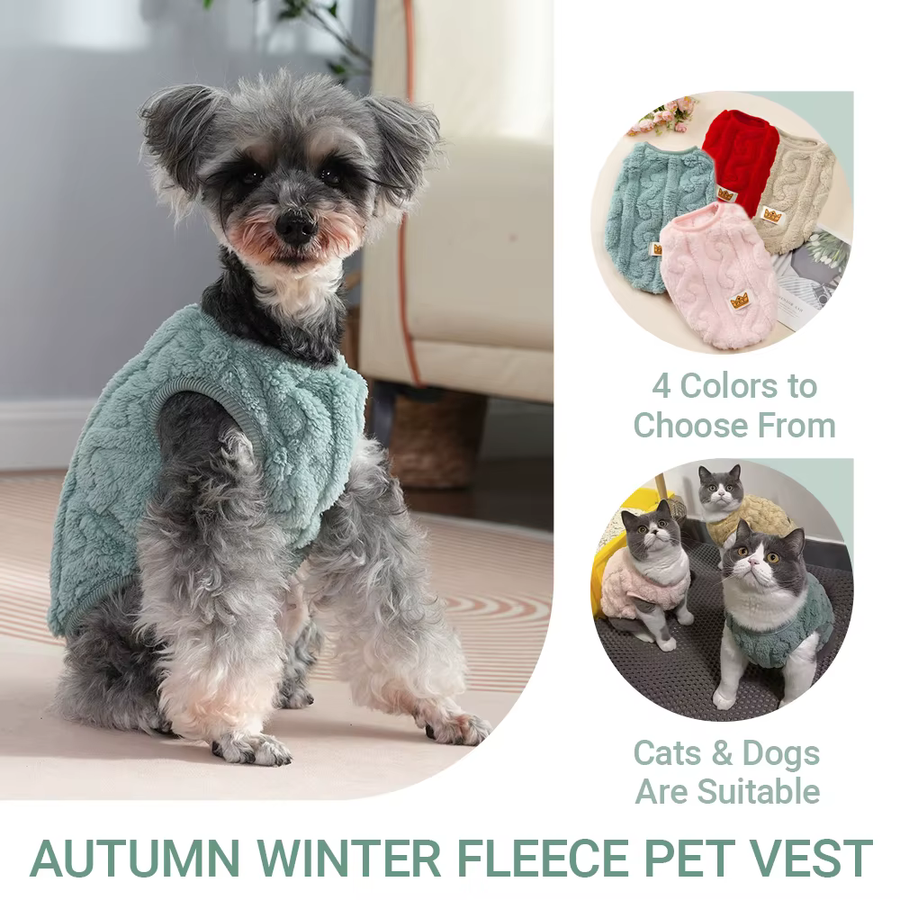 Pet Dog Clothes Autumn Winter Warm Cozy Fleece Puppy Sweater for Small Medium Dogs Cats Pug French Bulldog Chihuahua Clothing — image 3