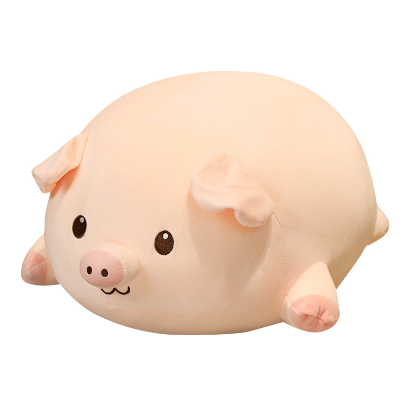 Muñeca de cerdito de fiesta tierna, juguete de peluche suave, almohada de cerdito linda, relleno de algodón de plumón, almohada de animal grande — imagen 1