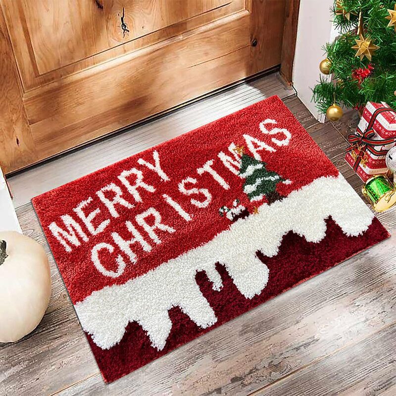 Gingerbread Man Reindeer Welcome Mat, 40x60cm Non-Slip Christmas Doormat for Indoor/Outdoor — image 3