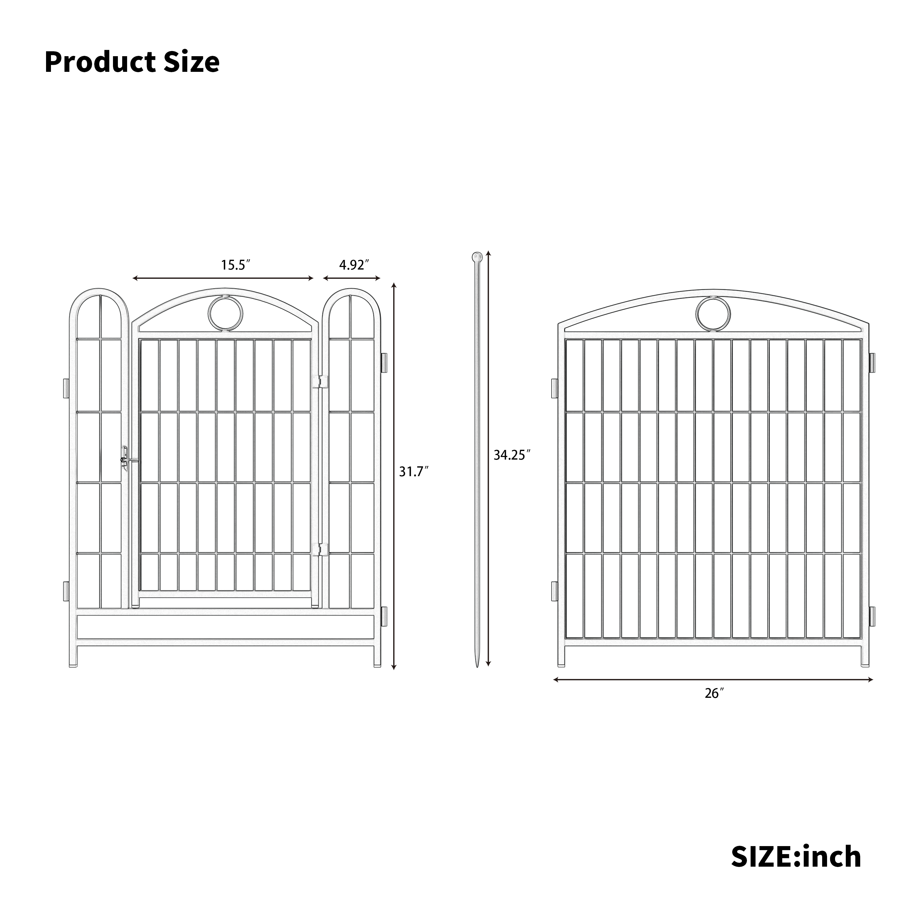 Dog Playpen Indoor 32 inch 8 Panels Metal Dog Pen Pet Dog Fence Outdoor Exercise Pen with Doors, Heavy Duty Dog Fence Puppy Pen for Large Medium Small Dogs Indoor Outdoor Foldable Pet Exercise Pen — image 22