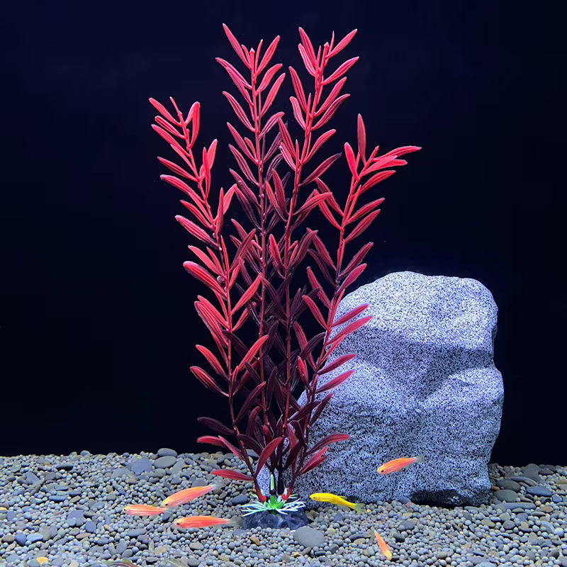 Plantas artificiales decorativas para acuario, paisajismo para pecera, adornos de pasto acuático, plantas acuáticas simuladas — imagen 2
